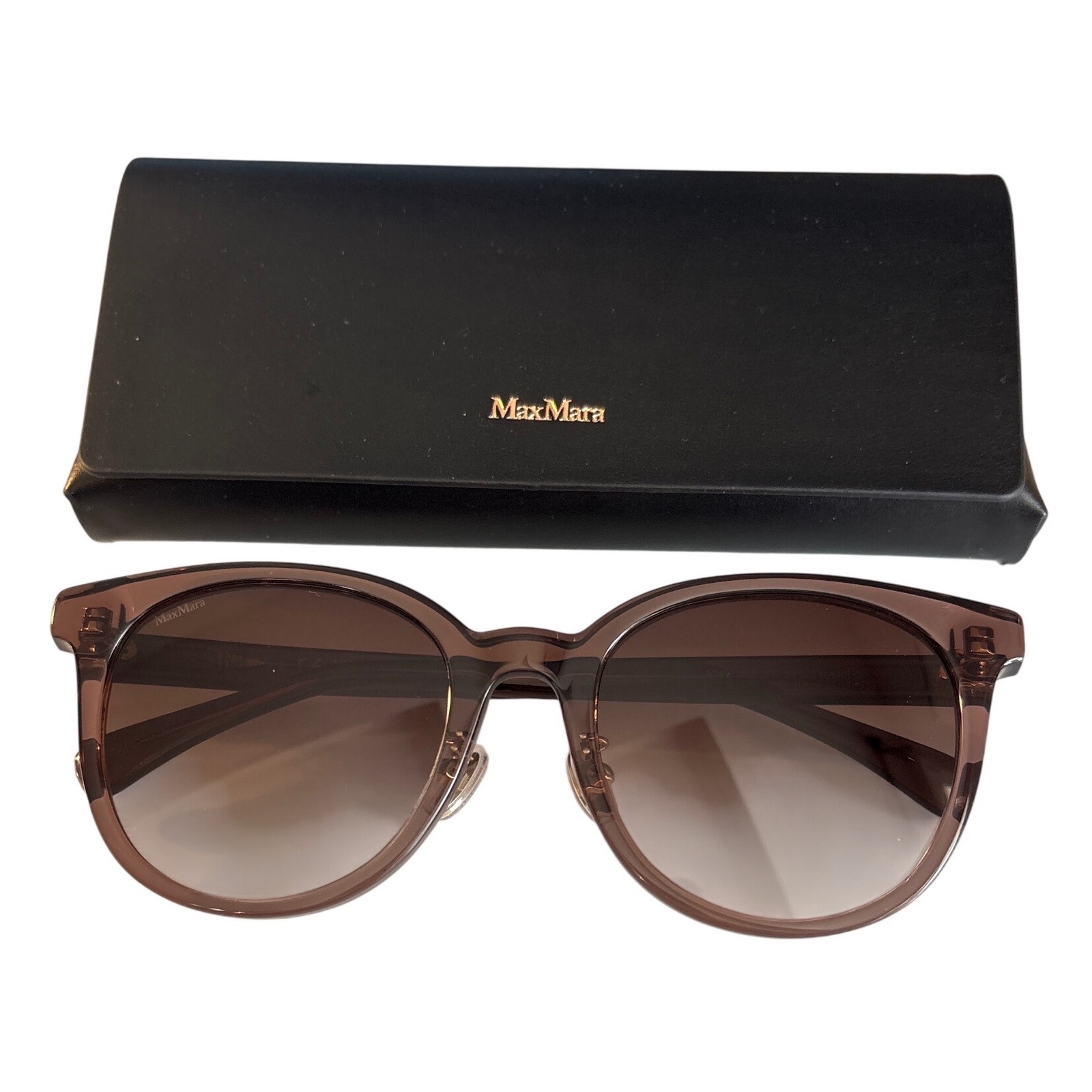 Max Mara Mm0108-K 48f Brown Gradient Round Sunglasses 54mm Italy Luxury